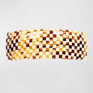 NWT MACHETE
Jumbo Box Clip in Tortoise Checker